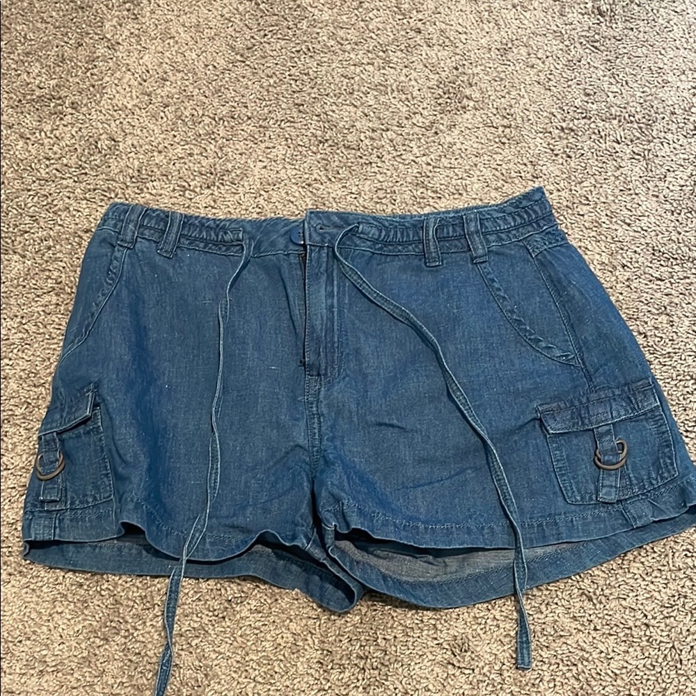 American Eagle Cotton/Linen Cargo Shorts